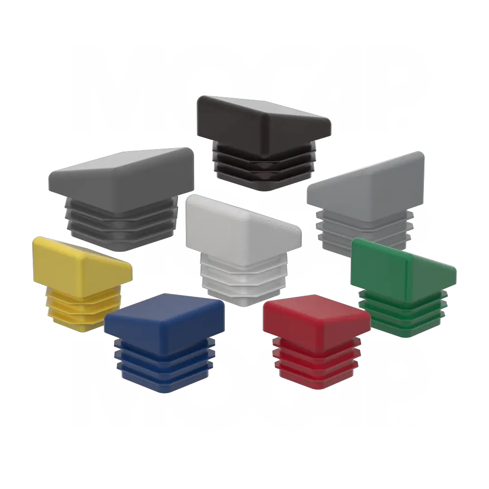 Square Tubing Plugs With Angled Top MOCAP Square Plastic Tubing 