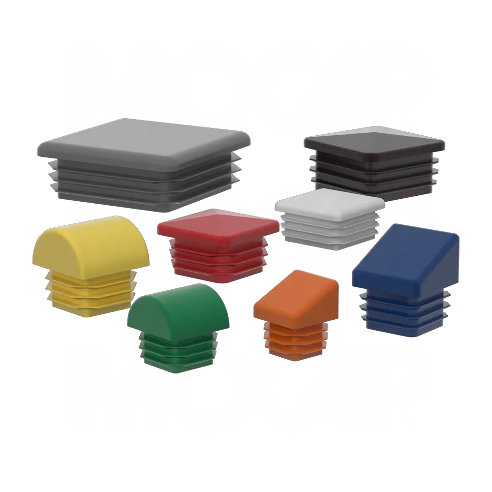 30x30mm Square Plastic End Caps Blanking Plugs Tube Box Section Inserts 