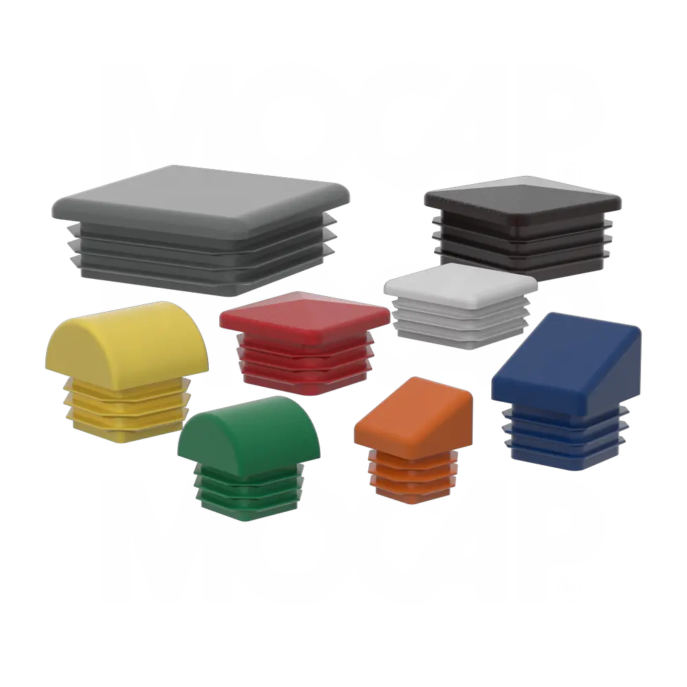 2 Inch Plastic End Cap 2 Square Black Plug Fits 2x2 Post Tubing 8 Pack 
