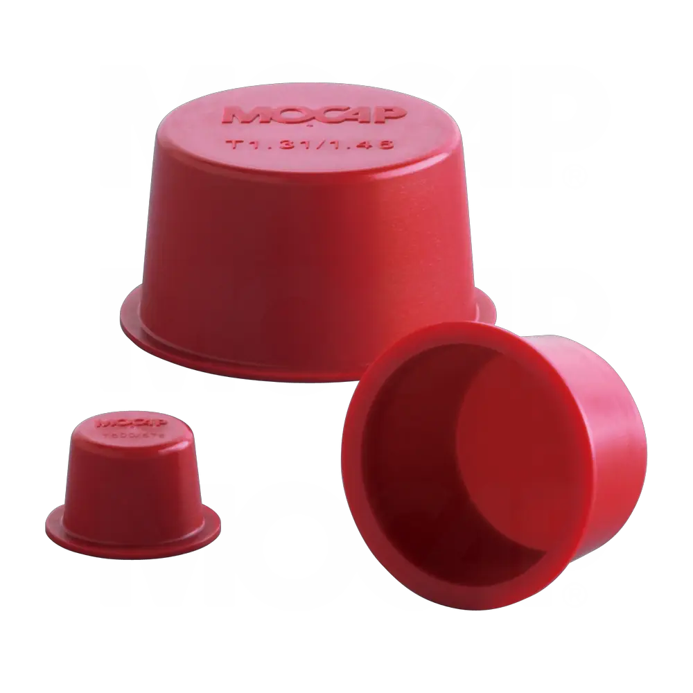 qty400 Straight Cap LDPE Red MOCAP S.875-14SRD1 Straight Plastic Caps 0.875 7/8 